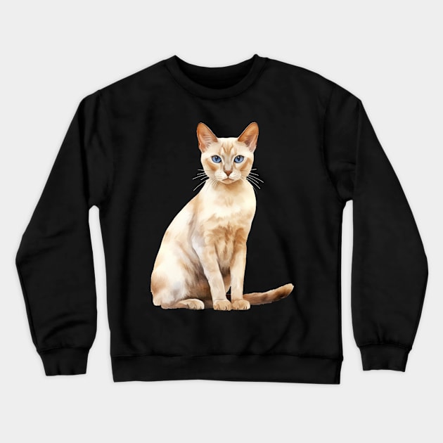 javanese Cat Crewneck Sweatshirt by DavidBriotArt